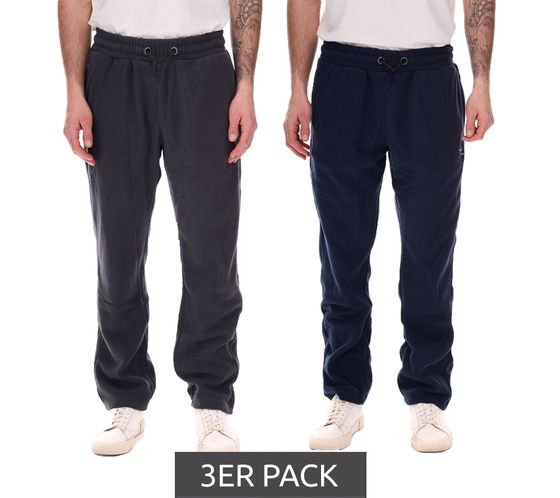 3-Pack Value Pack MAUI SPORTS Men's Fleece Pants, Leisure Joggers, Homewear, Oeko-Tex 100 Certified, 9087474, Blue or Gray