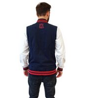 ROBIN RUTH Munich Veste universitaire pour homme avec inscription Veste de printemps avec broderie Veste de transition Veste de survêtement Bleu marine/rouge ou noir/jaune ROBIN RUTH Munich Veste universitaire pour homme avec inscription Veste de printemps avec broderie Veste de transition Veste de survêtement Bleu marine/rouge ou noir/jaune