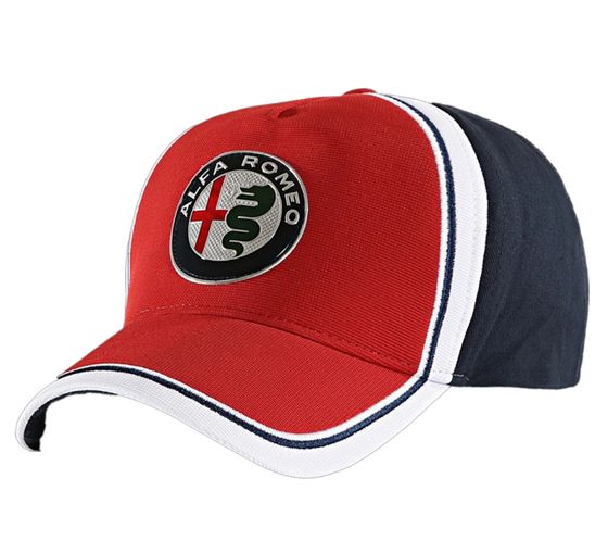 ALFA ROMEO Baseball Cap for Women or Men with Logo on the Front, Cotton Cap AFRCP51, Dark Blue/Red/White