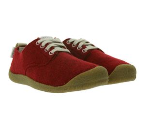 KEEN Mosey Derby Damen Filz-Schuhe nachhaltige Sneaker mit Eco Anti-Odor Schnür-Schuhe 1026809 Rot