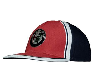 ALFA ROMEO Baseball Cap for Women or Men with Logo on the Front, Cotton Cap AFRCPF52, Dark Blue/Red/White