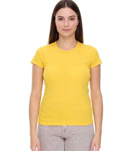 T-shirt femme WORXWEAR à col rond tendance avec manches courtes 180 g/m² Jaune T-shirt femme WORXWEAR à col rond tendance avec manches courtes 180 g/m² Jaune