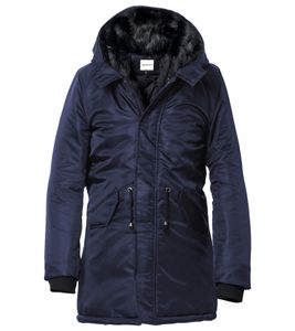 LENASSO Women's Water-Repellent Hooded Winter Parka, Winter Jacket, Autumn Parka, 901849 Dark Blue