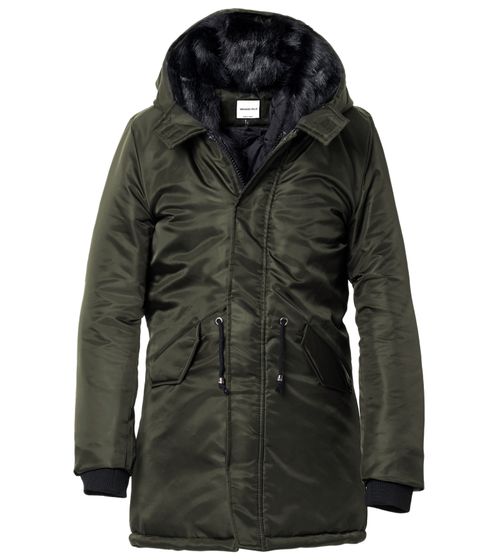 LENASSO Women's Water-Repellent Hooded Winter Parka, Winter Jacket, Autumn Parka, 901849 Khaki