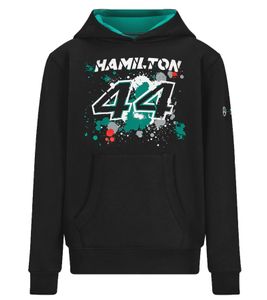 Mercedes-Benz AMG Petronas F1 Lewis Hamilton Hoodie nachhaltiges Mädchen und Jungen Kapuzen-Sweatshirt Formel 1 701218883 001 Schwarz