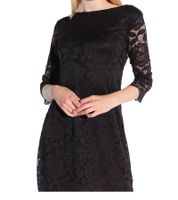 vestino Women's Lace Dress, Mini Dress, Casual Dress, 3/4-Sleeve, 900538, Black