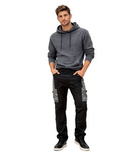 Uncle Sam Men's Work Trousers with Practical Leg Pockets, Workwear, Protective Clothing, 20421 1062 Black