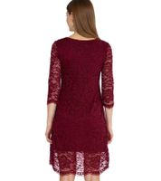 vestino Women's Lace Dress, Mini Dress, Casual Dress, 3/4-Sleeve, 900538, Red