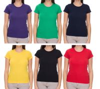T-shirt femme WORXWEAR à la mode, col rond, manches courtes, 180 g/m², en jaune, vert, violet, noir, bleu marine ou rouge T-shirt femme WORXWEAR à la mode, col rond, manches courtes, 180 g/m², en jaune, vert, violet, noir, bleu marine ou rouge