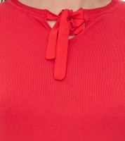 vestino Women's Knit Sweater with Chiffon Bow, Everyday Sweater, 901088 Red