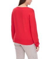 vestino Women's Knit Sweater with Chiffon Bow, Everyday Sweater, 901088 Red