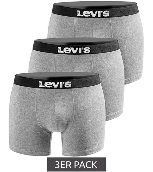 3-pack LEVI´S Boxer Print Limited Edition Men's Boxer Shorts Underpants Underwear 701225389 003 Grey