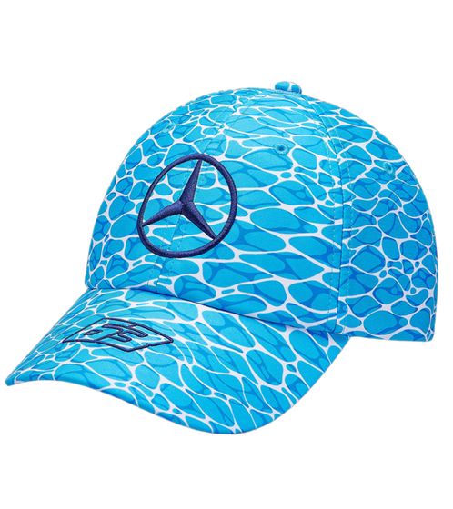 Mercedes-Benz AMG PETRONAS GR63 Adjustable Summer Cap with Water-Repellent Effect, One Size, 701222316 001 Blue/White