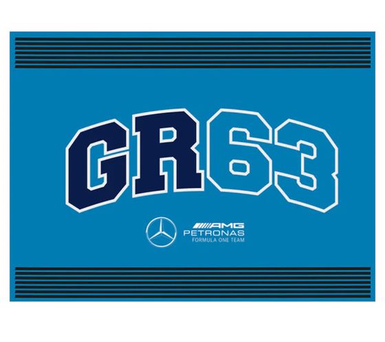 Mercedes-Benz AMG PETRONAS Flag George Russell 90x120cm Fan Merchandise Formula 1 Flag 701222356 001 Blue