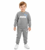 Ensemble de jogging PUMA pour enfants (garçons et filles), 2 pièces : pantalon de jogging, pull à col rond, en coton, référence 627915, gris ou rose