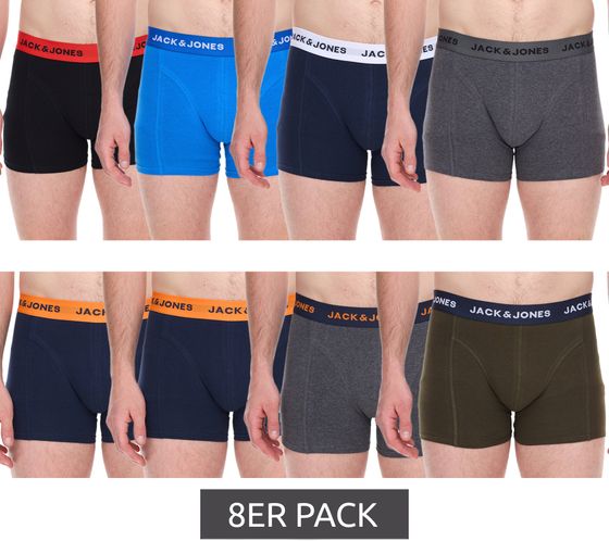 8er Pack JACK & JONES Herren Boxershorts atmungsaktive Baumwoll-Unterhose Unterwäsche 12259926 Schwarz/Grau/Blau/Khaki 