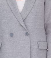 vestino Women's Short Coat, Everyday Coat, Stylish Basic Coat, Long-Sleeved Jacket, 900430 Gray