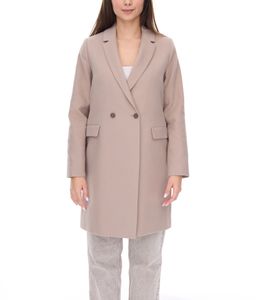 vestino Women's Short Coat, Everyday Coat, Stylish Basic Coat, Long-Sleeved Jacket, 900430 Beige