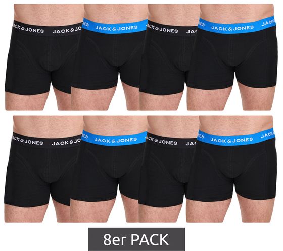 8-pack of JACK & JONES men's boxer shorts, breathable cotton underwear, 12259926, black/blue or black/multi-colored