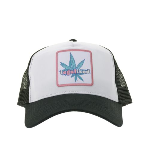 Beechfield Baseball-Cap Baumwoll-Cap mit „LEGALIZED“ Stickerei Mütze Schwarz/weiß