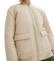 Blouson aviateur femme durable à col montant, veste de transition 930683 beige