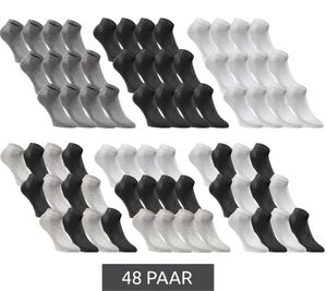 48 Paar JACK & JONES Short Sock Sneaker-Socken Sport-Strümpfe Baumwoll Quarter-Socken 12260511 in Schwarz, Grau, Weiß oder im Mix