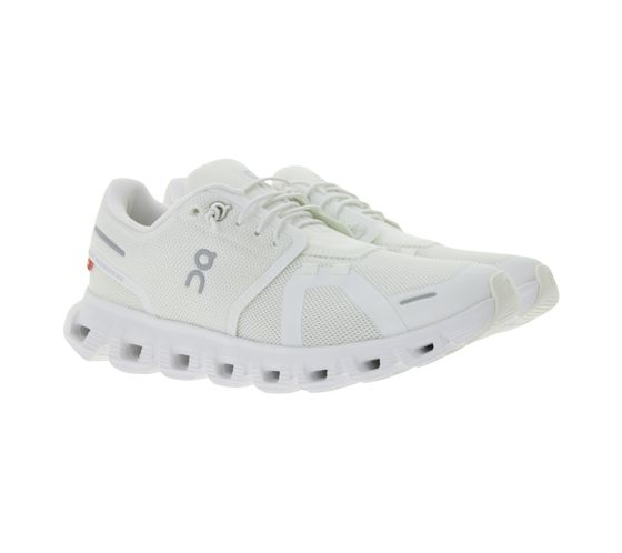 ON Running Cloud 6 Women's Sneakers: Sustainable Running Shoes with CloudTec and Speedboard 3WF10061200 White