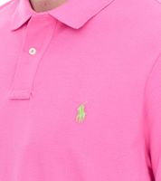 POLO RALPH LAUREN Men's Polo Shirt Custom Slim Fit Cotton Shirt Short-Sleeved Shirt Basic Shirt 710937293033 Pink/Green POLO RALPH LAUREN Men's Polo Shirt Custom Slim Fit Cotton Shirt Short-Sleeved Shirt Basic Shirt 710937293033 Pink/Green