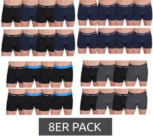 8er Pack JACK & JONES Herren Boxershorts atmungsaktive Baumwoll-Unterhose Unterwäsche 12259926 Schwarz, Grau oder Blau