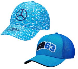 Mercedes-Benz AMG PETRONAS GR63 Adjustable Summer Cap Fan Clothing Blue/White or Blue