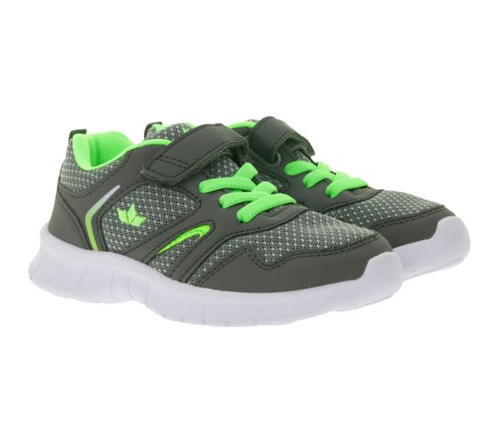 LICO Skip VS Kinder Sneaker mit leichter CME-Laufsohle Turnschuhe für Mädchen oder Jungen Turnschuhe Freizeit-Schuhe 590227 Grau/Grün