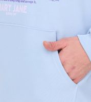 Sweat à capuche pour homme MARY JANE BERLIN avec logo ou imprimé, sweat à capuche en coton tendance 2406-4-SW, blanc ou bleu clair Sweat à capuche pour homme MARY JANE BERLIN avec logo ou imprimé, sweat à capuche en coton tendance 2406-4-SW, blanc ou bleu clair