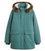 Herren Funktionsjacke mit Fellkapuze nachhaltiger gesteppter Parka Outdoor-Jacke mit abnehmbarer Kapuze 948068 Graugrün Herren Funktionsjacke mit Fellkapuze nachhaltiger gesteppter Parka Outdoor-Jacke mit abnehmbarer Kapuze 948068 Graugrün