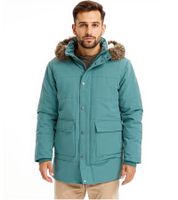 Herren Funktionsjacke mit Fellkapuze nachhaltiger gesteppter Parka Outdoor-Jacke mit abnehmbarer Kapuze 948068 Graugrün Herren Funktionsjacke mit Fellkapuze nachhaltiger gesteppter Parka Outdoor-Jacke mit abnehmbarer Kapuze 948068 Graugrün