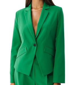 Stylove Women's Blazer, Spring Blazer with Lapel Collar, Everyday Jacket S353 Green