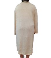 Maglione lungo a collo alto da donna in maglia 975022 beige