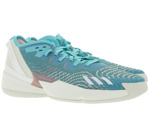 adidas D.O.N. Issue 4 Basketball Shoes Sustainable Donovan Mitchell Style Indoor Shoes with Bounce Sole HR0718 Turquoise/White/Blue