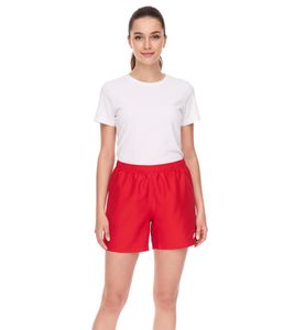 Pantalón corto de entrenamiento para mujer OCEAN FABRICS, pantalón deportivo sostenible Tahi Match OUT-W-1032-OTW Rojo