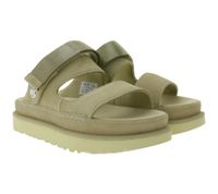 UGG Australia Goldenstar Slide, sandali con plateau da donna in vera pelle sostenibile con suola in EVA e chiusura in velcro, 1167399, beige o marrone