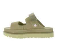 UGG Australia Goldenstar Slide, sandali con plateau da donna in vera pelle sostenibile con suola in EVA e chiusura in velcro, 1167399, beige o marrone