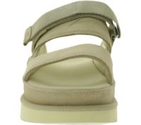 UGG Australia Goldenstar Slide, sandali con plateau da donna in vera pelle sostenibile con suola in EVA e chiusura in velcro, 1167399, beige o marrone