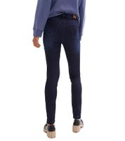 Jeans da donna in cotone, modello 4 tasche con elastico in vita, pantaloni in denim 958091 blu scuro