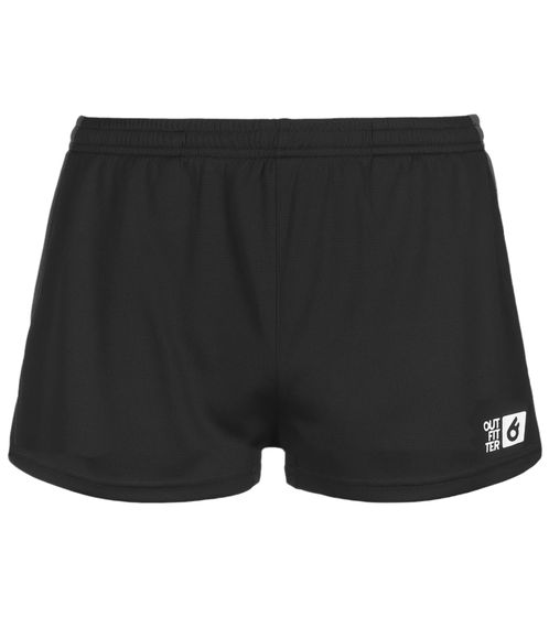 Outfitter OCEAN FABRICS Fitness-Shorts für Damen nachhaltige Sport-Hose Tahi Training OUT-W-1025-OTW Schwarz/Grau