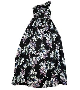APART Damen Midi-Kleid mit Blumen-Print Abend-Kleid ärmellos 74170 Schwarz