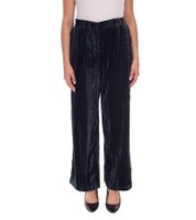Pantaloni da donna in velluto, pantaloni in tessuto sostenibile, pantaloni per il tempo libero alla caviglia 931114 Nero