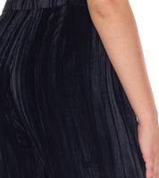 Pantaloni da donna in velluto, pantaloni in tessuto sostenibile, pantaloni per il tempo libero alla caviglia 931114 Nero