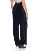Pantaloni da donna in velluto, pantaloni in tessuto sostenibile, pantaloni per il tempo libero alla caviglia 931114 Nero