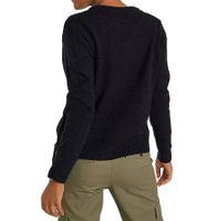 Maglione da donna in maglia con scollo rotondo, maglione da tutti i giorni, 911927 blu