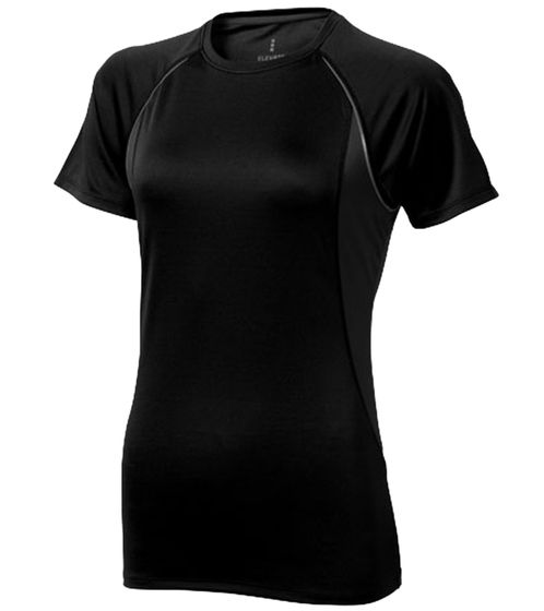 ELEVATE Quebec Damen Sport T-Shirt Cool-Fit Trainings-Shirt 145 g/m2 Fitness-Shirt 3901699  Schwarz