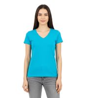 T-shirt femme durable ELEVATE Kawartha, chemise en coton uni, chemise basique 200 g/m², maillot de corps 3801743 Bleu clair
